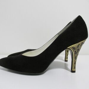 Vintage Bruno Magli Black Evening Pumps, Size 36.5